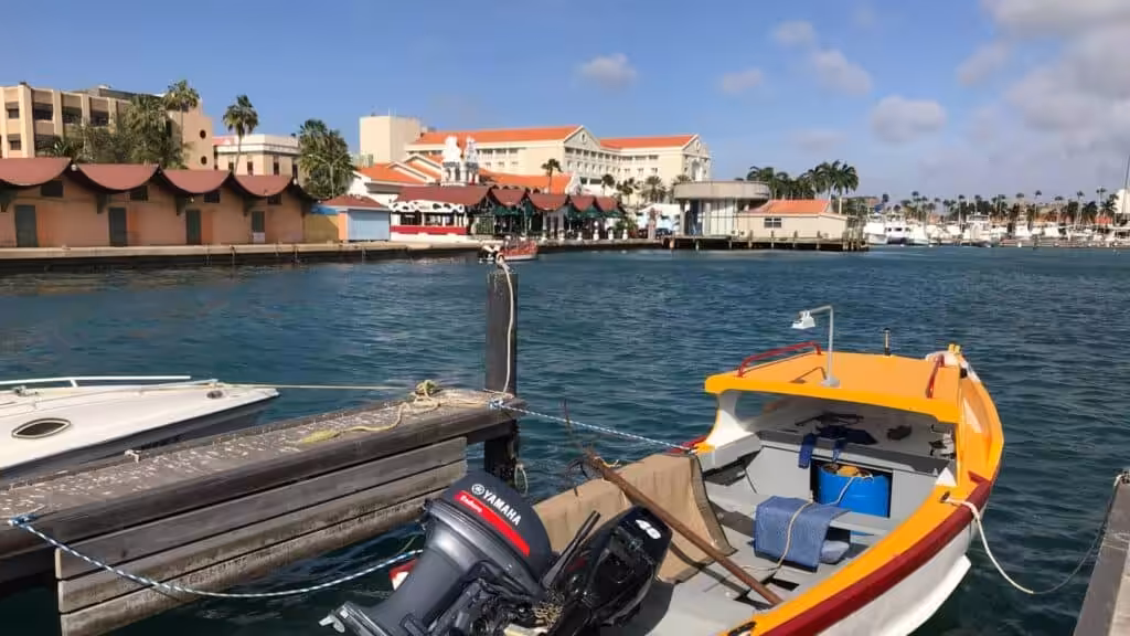 View of downtown Oranjestad, capital of Aruba, from a nearby marina. Photo: AFP.