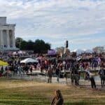Part of the crowd at the Feb. 19 Rage Against the War Machine rally in Washington, D.C. The Virginia Defender. Photo: File photo.
