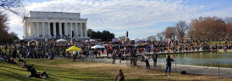 Part of the crowd at the Feb. 19 Rage Against the War Machine rally in Washington, D.C. The Virginia Defender. Photo: File photo.
