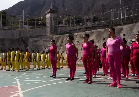 Inmates training in the Penitentiary Center of the Andean Region, in Mérida, Venezuela. Photo: EFE/Cristian Hernandez/File photo.