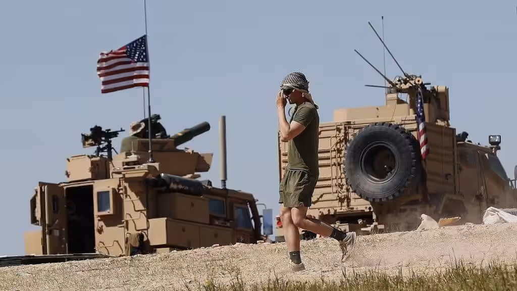 US occupation forces in Syria in April 2018. Photo credit: AP/Hussein Malla.