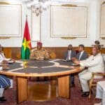 Foreign Ministers of Burkina Faso, Mali, and Guinea hold a tripartite meeting in Ouagadougou. Photo: Ministry of Foreign Affairs and International Cooperation of Mali.