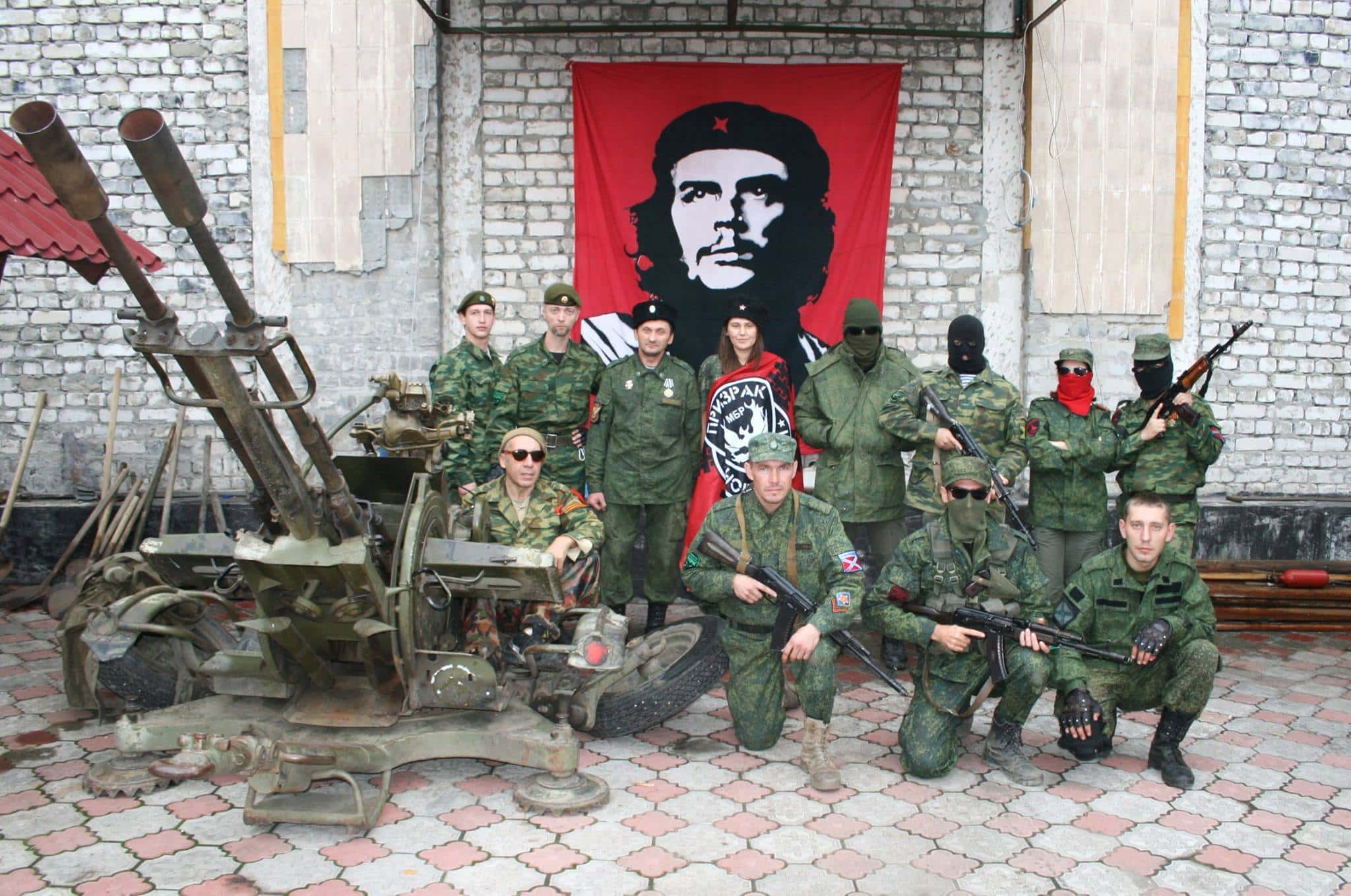 The Prizrak Brigade, the Donbass volunteer fighting group. Photo: Rainer's Newsletter.