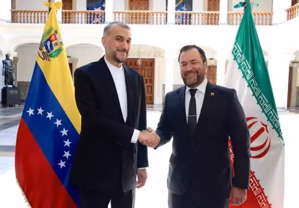 Minister of Foreign Affairs of the Islamic Republic of Iran, Amir Abdollahian (left) meeting with Venezuelan Foreign Minister Yván Gil (right). Photo: Twitter/@yvangil.