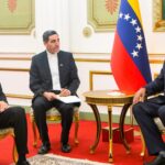 Iranian Foreign Minister Hossein Amir-Abdollahian (left) met with Venezuelan President Nicolas Maduro (right) during an official visit to Caracas, February 3, 2023. Photo: Twitter/@NicolasMaduro.