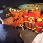 Venezuelan minister of the interior, justice and peace, Remigio Ceballos, during the farewell to the emergency teams sent to Türkiye and Syria to help in the find and rescue operations after the earthquake that hit the region this Monday. Photo: Alba Ciudad.