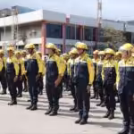 Brigade of Venezuelan forest firefighter sent to help manage forest fires in Chile. Photo: Twitter/@yvangil.