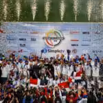 Dominican Republic team celebrating its victory over Venezuela in the Caribbean Series 2023 final. Photo: Twitter/@NicolasMaduro.