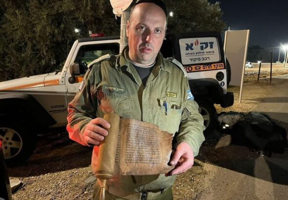 Haim Otmazgin, commander of the Israeli Zaka search and rescue team. Photo: Twitter/@palinfoen.