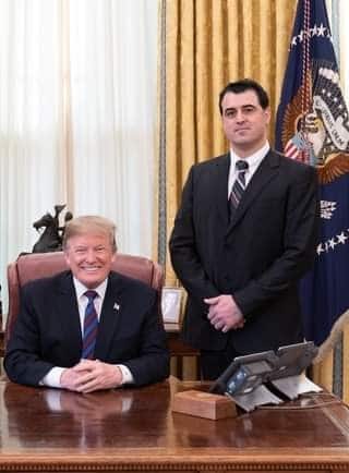 Ahmad Batebi with former US President Donald Trump, from a post on Batebi's Facebook page in which he described Trump as a "true ally of the Iranian people."