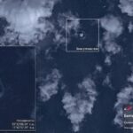 Satellite images of gas escape from the Nord Stream pipelines after the explosion on September 26, 2022, captured by Russia's Kanopus-V satellite. Photo: Roscosmos.