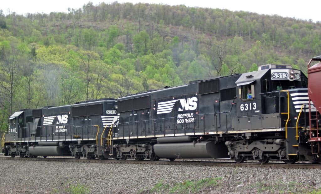 A Norfolk Southern train. Photo: James St. John, Wikimedia Commons.