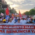 Protesters in Peru demand Boluarte's resignation. Photo: Twitter/@cgt_peru