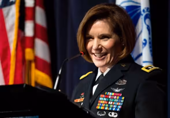 US Southern Command Chief, Laura Richardson, smiling profusely. Photo: US Army/File photo.