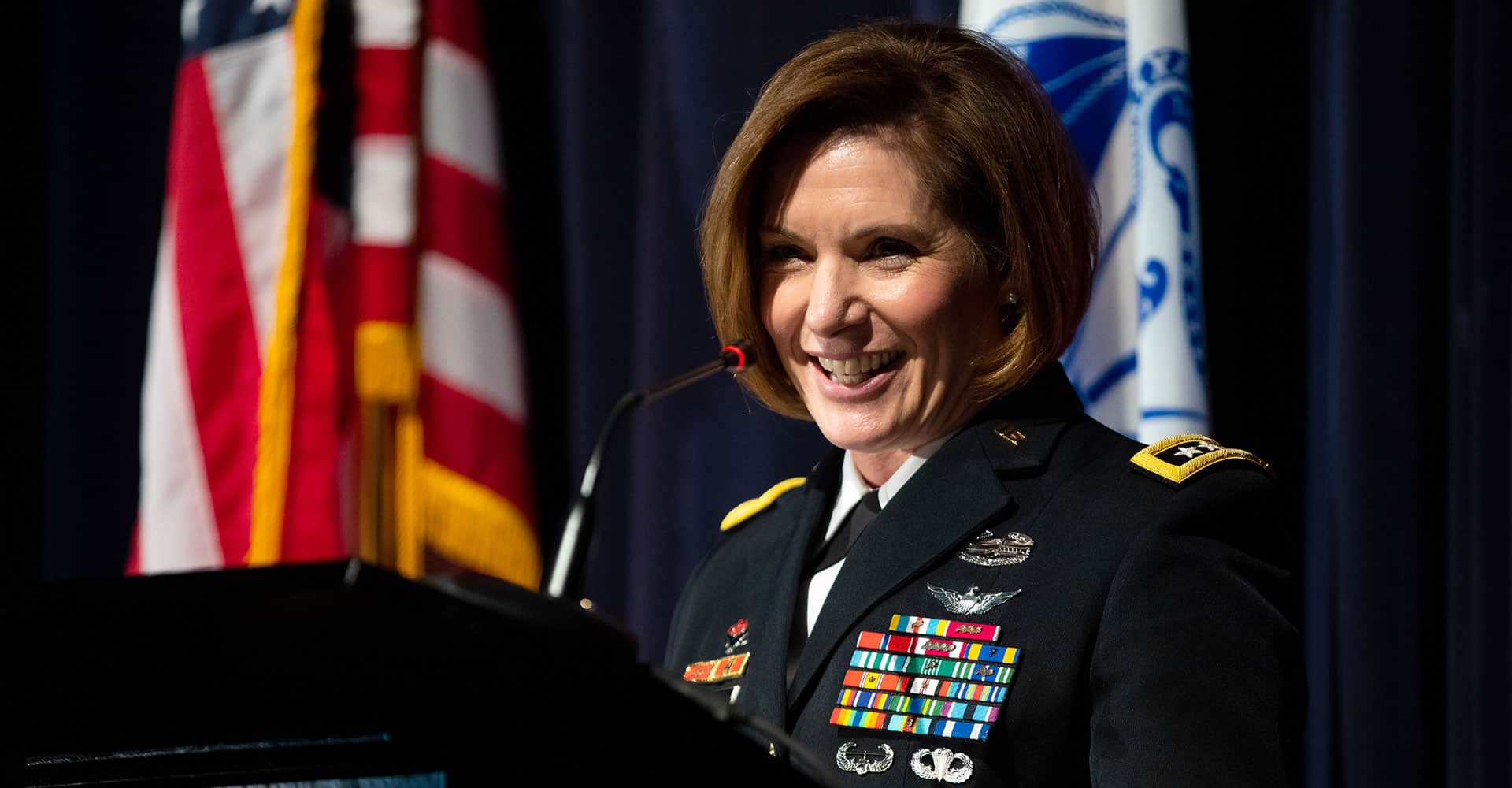 US Southern Command Chief, Laura Richardson, smiling profusely. Photo: US Army/File photo.