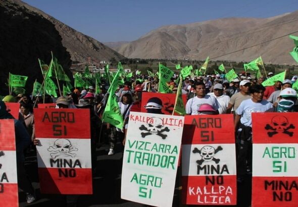 Protests begin against Tía María mining project. Photo: Diario Correo.