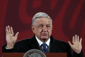 Mexican President Andrés Manuel López Obrador in a press conference. Photo: Mario Guzmán/EFE.