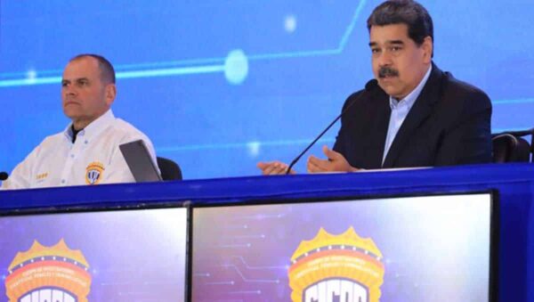 Venezuelan President Nicolás Maduro (right) and Interior Minister Remigio Ceballos (left) at a security event. Photo: Presidential Press.