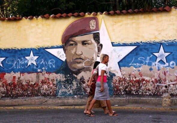 Mural of Comandante Hugo Chávez in Caracas, Venezuela. Photo: Edilzon Gamez/Getty.