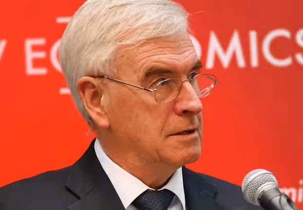 John McDonnell, MP, Shadow Chancellor speaking at Community Wealth Building conference in Preston, Harris Museum and Art Gallery, 8th February 2018. Photo: Sophie Brown/Wikimedia.