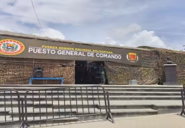 Presidential command post in Las Tejerias, Aragua state, built after the landslide affecting the region in the last quarter of 2022. Photo: Últimas Noticias/File photo.