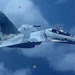 Photo of a Venezuelan SU-30 Flanker taken by a US EP-3 Aries II plane while flying inside Venezuela's Flight Information Region (FIR) without following international protocols on July 19, 2019. Photo: Michael Wimbish/US Southern Command.