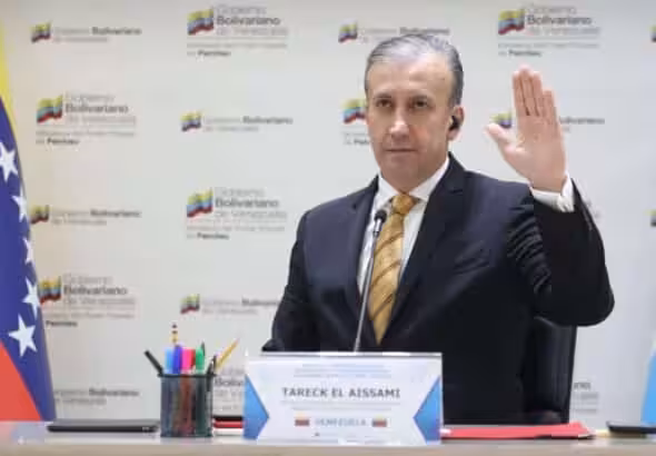 Venezuelan Oil Minister Tareck El Aissami at an OPEC+ meeting in December 2022. Photo: Twitter/@TareckPSUV.