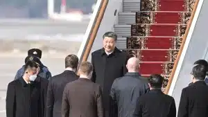 The president of China, Xi Jinping, arrives in Russia on a state visit. Photo: Sputnik/Ilya Pitalev.