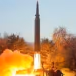 Hypersonic missile being tested by DPRK defense forces. Photo: KCNA via KNS.