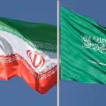 The flags of Iran and Saudi Arabia. Photo: File photo.