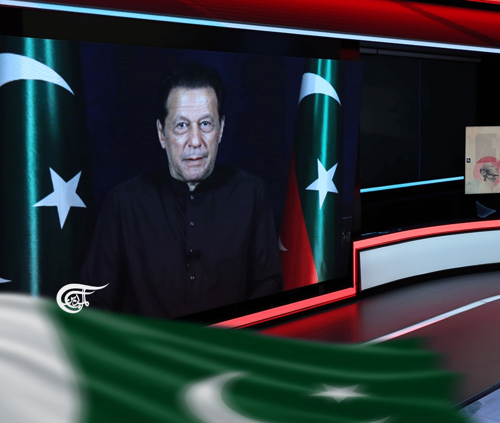 Former Pakistani Prime Minister and PTI Chairman, Imran Khan. Photo: Al Mayadeen.