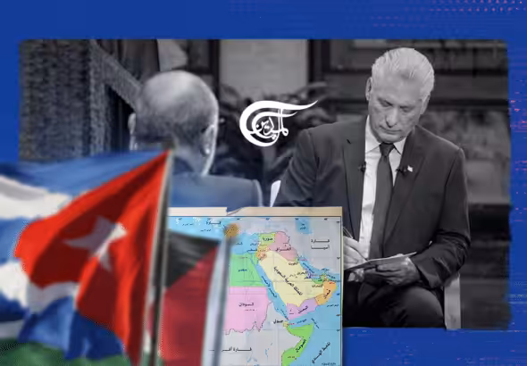Cuban President Miguel Diaz-Canel during an interview with Al Mayadeen. Photo: Al Mayadeen.
