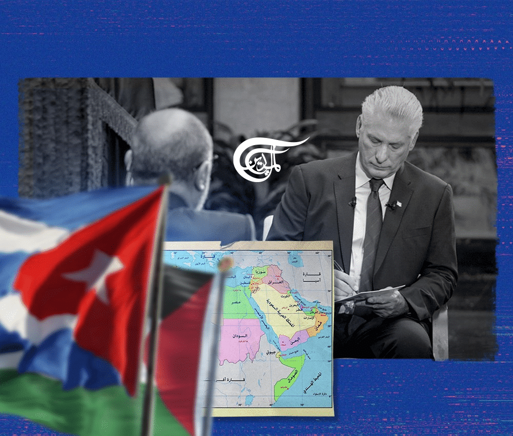 Cuban President Miguel Diaz-Canel during an interview with Al Mayadeen. Photo: Al Mayadeen.