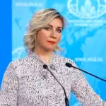 Russian Foreign Ministry spokesperson Maria Zakharova at a press conference. Photo: Sputnik.