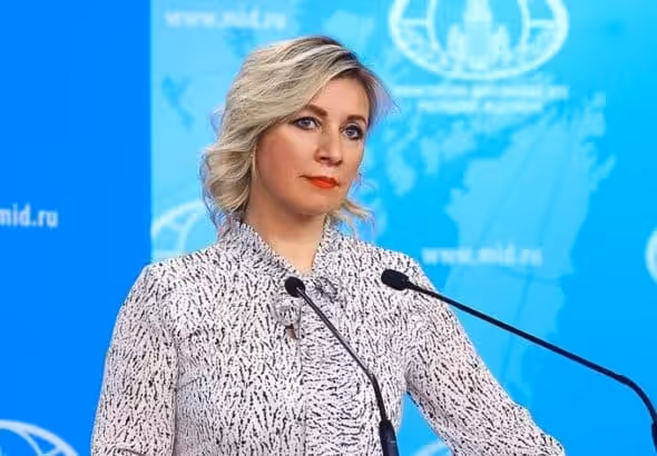 Russian Foreign Ministry spokesperson Maria Zakharova at a press conference. Photo: Sputnik.