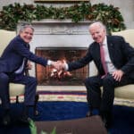The President of Ecuador, Guillermo Lasso, with his American counterpart, Joe Biden. Photo: Twitter/@Presidencia_Ec.