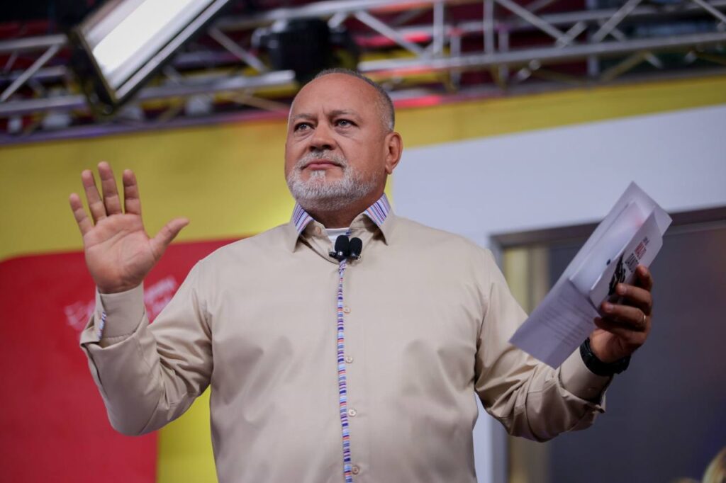 PSUV leader Diosdado Cabello in his TV program Con El Mazo Dando. Photo: Con El Mazo Dando.