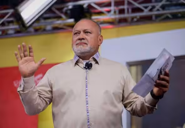 PSUV leader Diosdado Cabello in his TV program Con El Mazo Dando. Photo: Con El Mazo Dando.