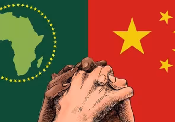 African Union (left) and China (right) over fists. Photo: Black Agenda Report.