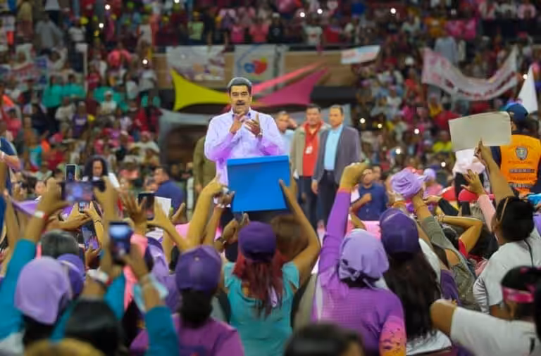 Venezuelan President Nicolás Maduro during an event in Caracas commemorating International Women's Day on Wednesday, March 8, 2023. Photo: Presidential Press.