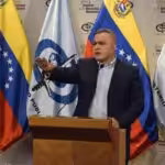 Venezuelan Attorney General Tarek William Saab speaks on the latest anti-corruption efforts by the authorities at a press conference on March 25, 2023. Photo: Twitter/@MinpublicoVEN.