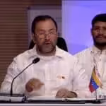 Venezuelan Foreign Minister Yván Gil during his participation in the 28th Ibero-American Summit held in Santo Domingo, Dominican Republic, this past Saturday, March 2, 2023. Photo: Twitter/@CumbreIberoA.