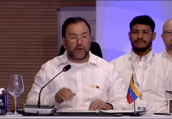Venezuelan Foreign Minister Yván Gil during his participation in the 28th Ibero-American Summit held in Santo Domingo, Dominican Republic, this past Saturday, March 2, 2023. Photo: Twitter/@CumbreIberoA.