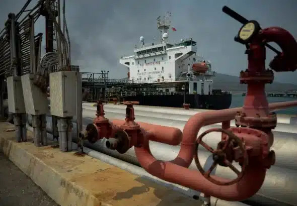 Iranian-flagged oil tanker in Venezuela's northern state of Carabobo. Photo: AFP via Getty Images.