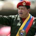Commander Hugo Chávez in military uniform. File photo.