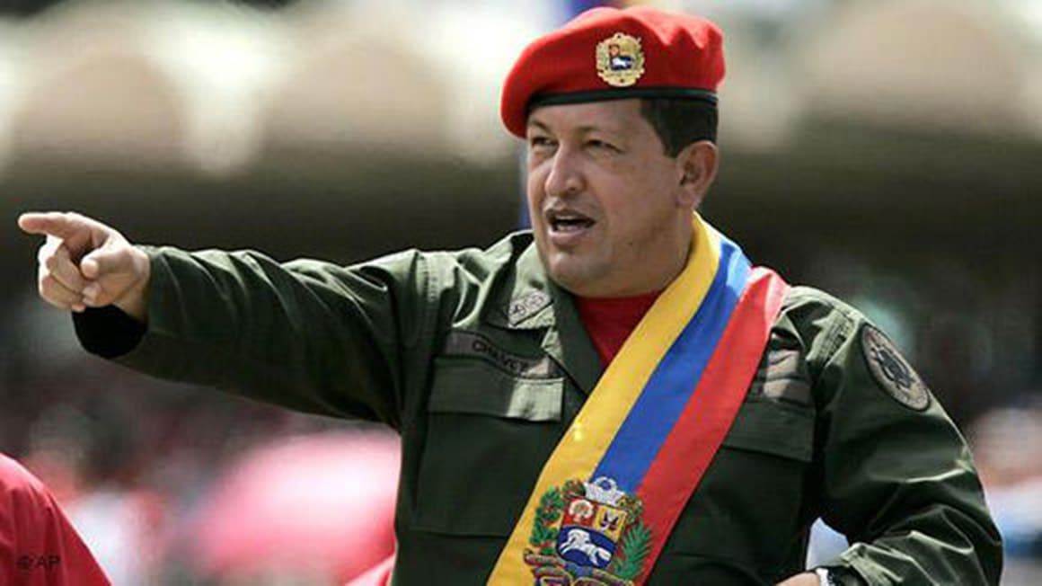 Commander Hugo Chávez in military uniform. File photo.