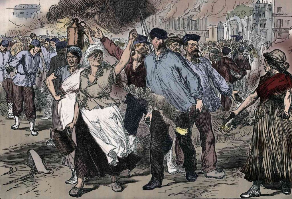 Illustration of the Paris Commune, from the century edition of Cassell's History of England (ca. 1900).