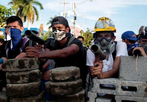 “Peaceful” protesters in Nicaragua. Photo: File photo.