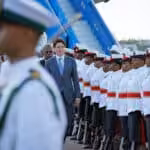 Canada’s PM Justin Trudeau arriving in Nassau, Bahamas on February 15 for the 44th CARICOM summit. Photo: Adam Scotti/OPM.