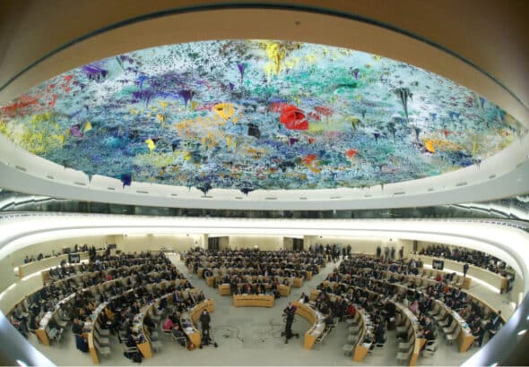 UN human rights council in Geneva. Photo: REUTERS/Denis Balibouse.